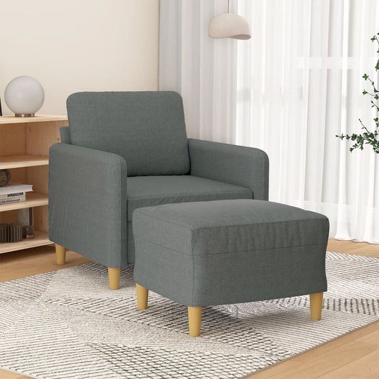 Sofastol Med Fodskammel 60 Cm Stof