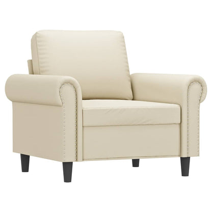 Sofastol Med Fodskammel 60 Cm Kunstlæder