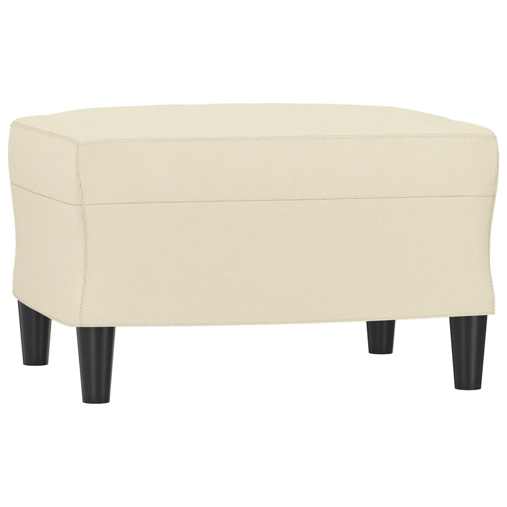 Sofastol Med Fodskammel 60 Cm Kunstlæder