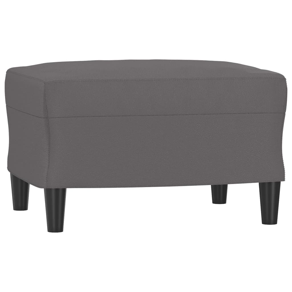 Sofastol Med Fodskammel 60 Cm Kunstlæder