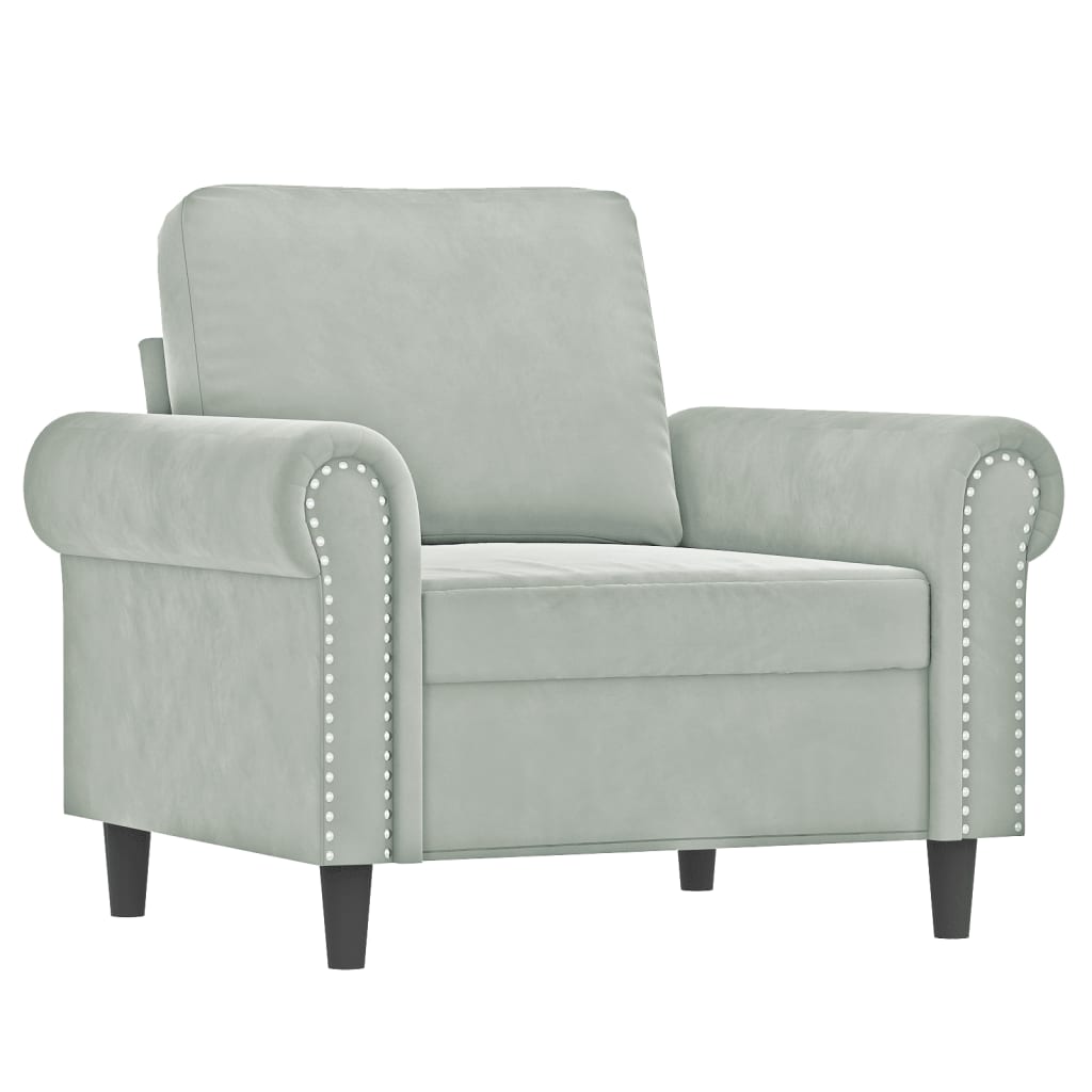Sofastol Med Fodskammel 60 Cm Velour