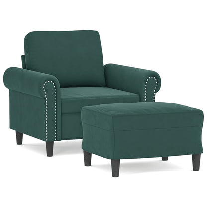 Sofastol Med Fodskammel 60 Cm Velour