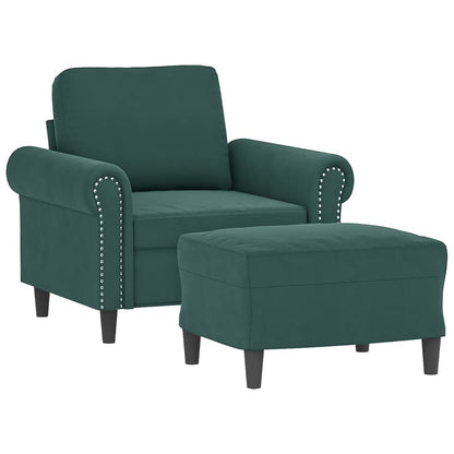 Sofastol Med Fodskammel 60 Cm Velour