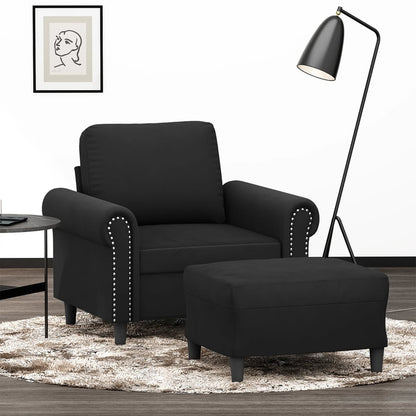 Sofastol Med Fodskammel 60 Cm Velour