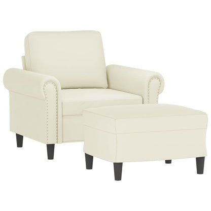 Sofastol Med Fodskammel 60 Cm Velour