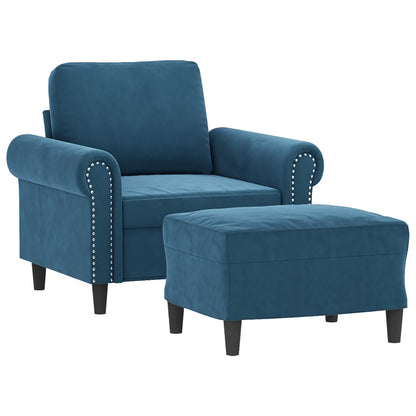 Sofastol Med Fodskammel 60 Cm Velour