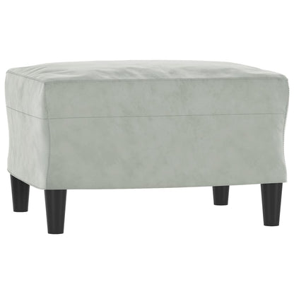 3-Personers Sofa Med Fodskammel 180 Cm Velour