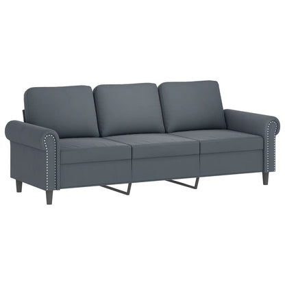 3-Personers Sofa Med Fodskammel 180 Cm Velour