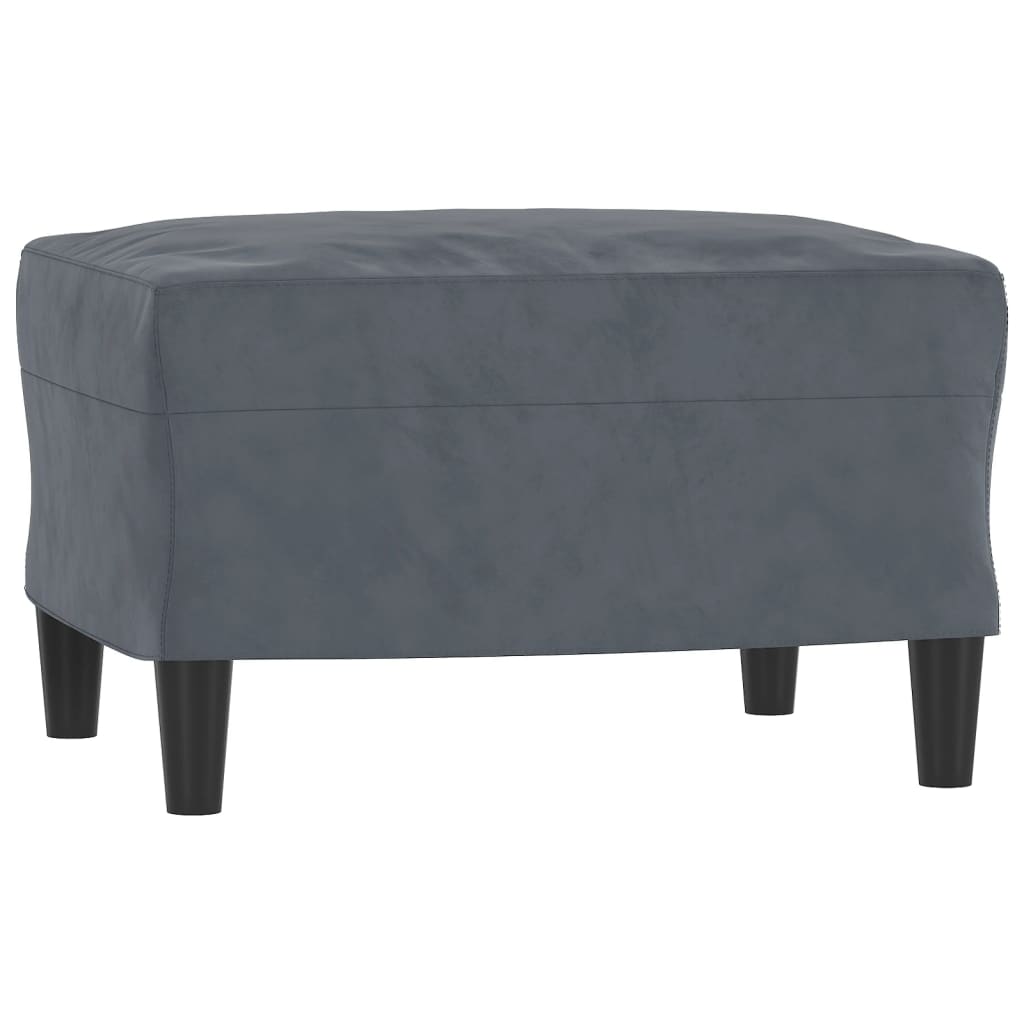 3-Personers Sofa Med Fodskammel 180 Cm Velour