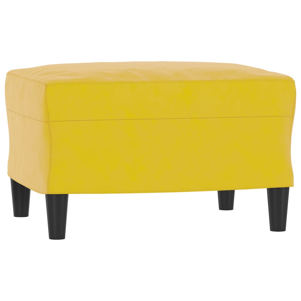 3-Personers Sofa Med Fodskammel 180 Cm Velour