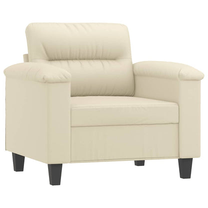 Sofastol Med Fodskammel 60 Cm Kunstlæder