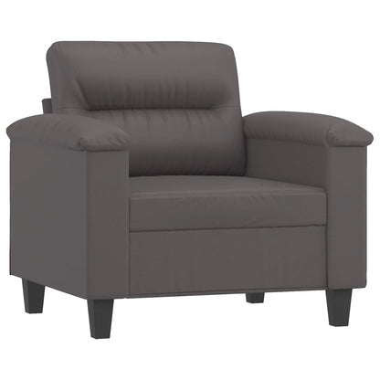 Sofastol Med Fodskammel 60 Cm Kunstlæder