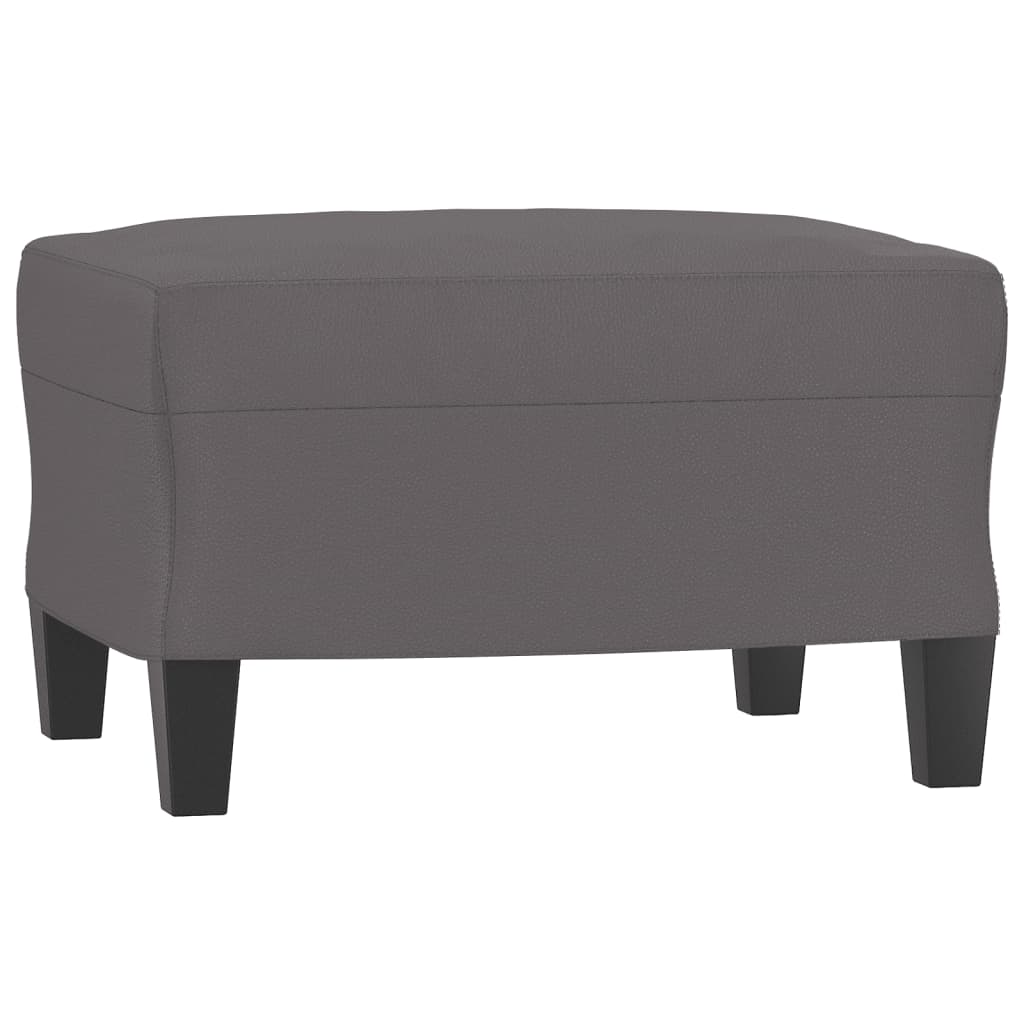 Sofastol Med Fodskammel 60 Cm Kunstlæder