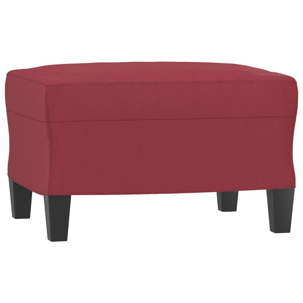 Sofastol Med Fodskammel 60 Cm Kunstlæder