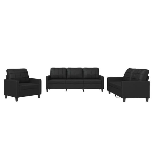 Sofasæt 3 Dele Kunstlæder