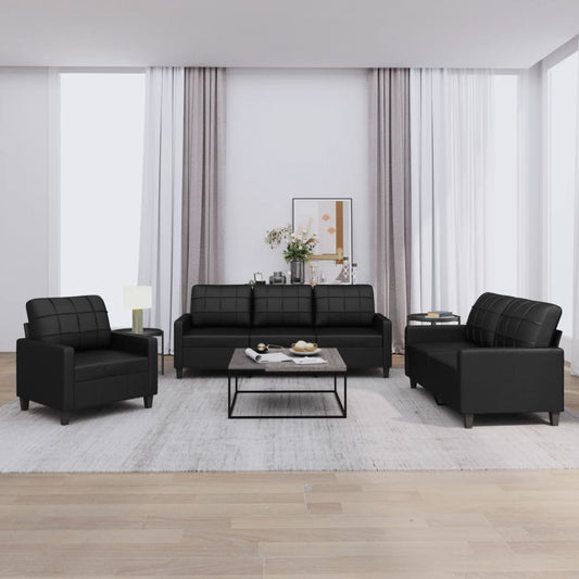 Sofasæt 3 Dele Kunstlæder