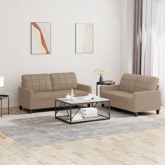 Sofasæt 2 Dele Kunstlæder Farvet