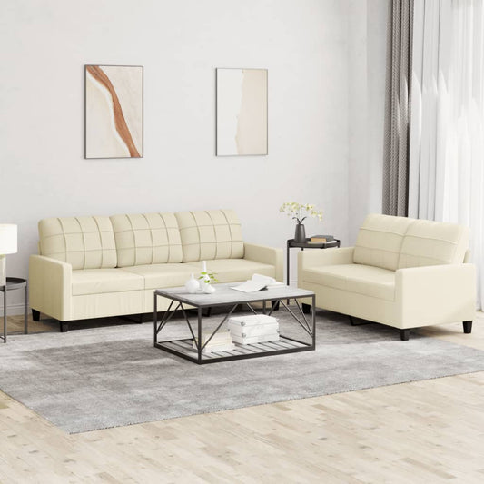 Sofasæt 2 Dele Kunstlæder Farvet