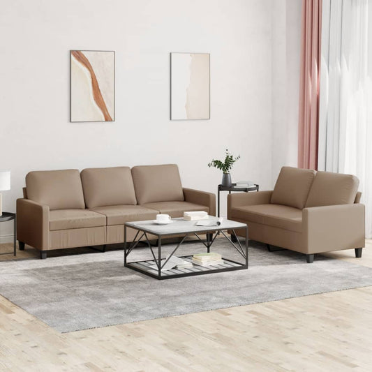 Sofasæt 2 Dele Kunstlæder Farvet