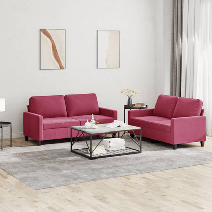 Sofasæt 2 Dele Med Hynder Velour - Variant 3201500