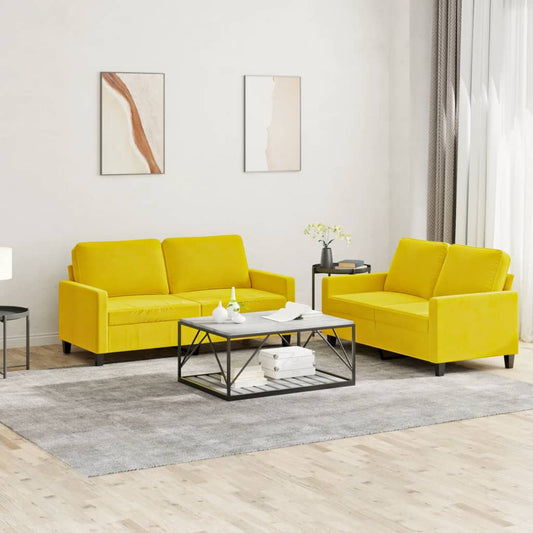 Sofasæt 2 Dele Velour