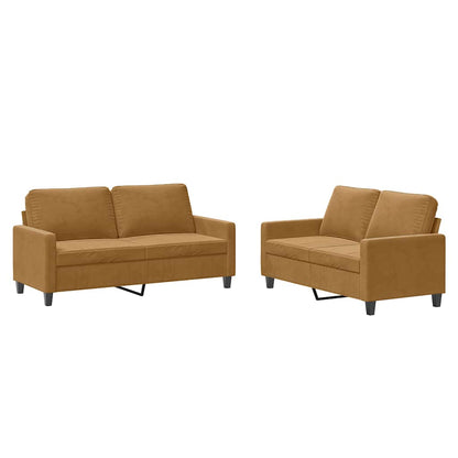 Sofasæt 2 Dele Med Hynder Velour - Billede 2
