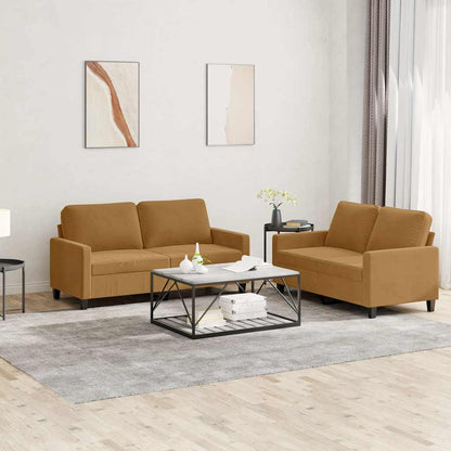 Sofasæt 2 Dele Med Hynder Velour - Hovedbillede