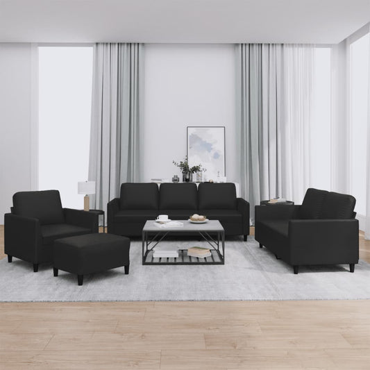 Sofasæt 4 Dele Med Hynder Kunstlæder