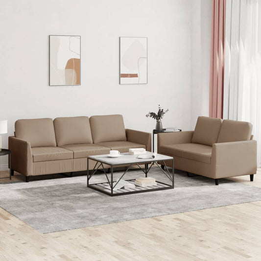 Sofasæt 2 Dele Kunstlæder Farvet