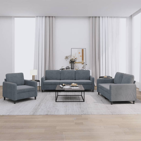 Sofasæt 3 Dele Velour