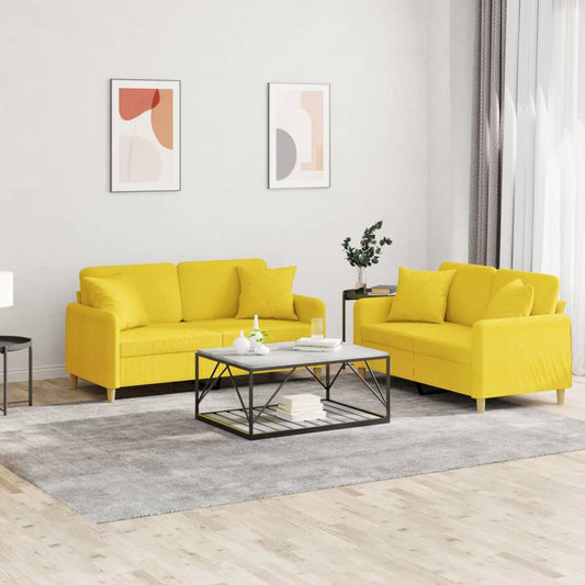 Sofasæt 2 Dele Stof