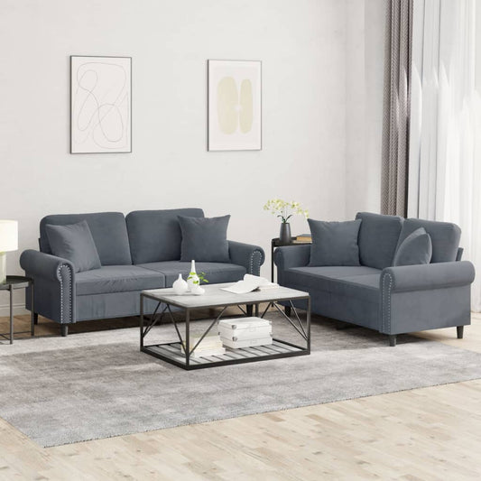 Sofasæt 2 Dele Velour