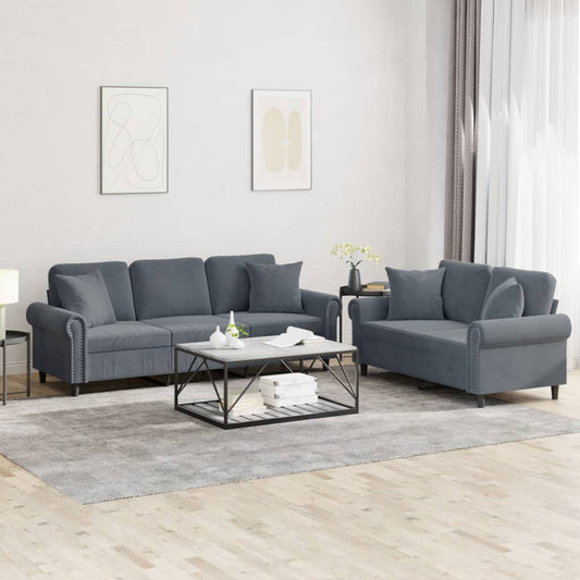 Sofasæt 2 Dele Velour