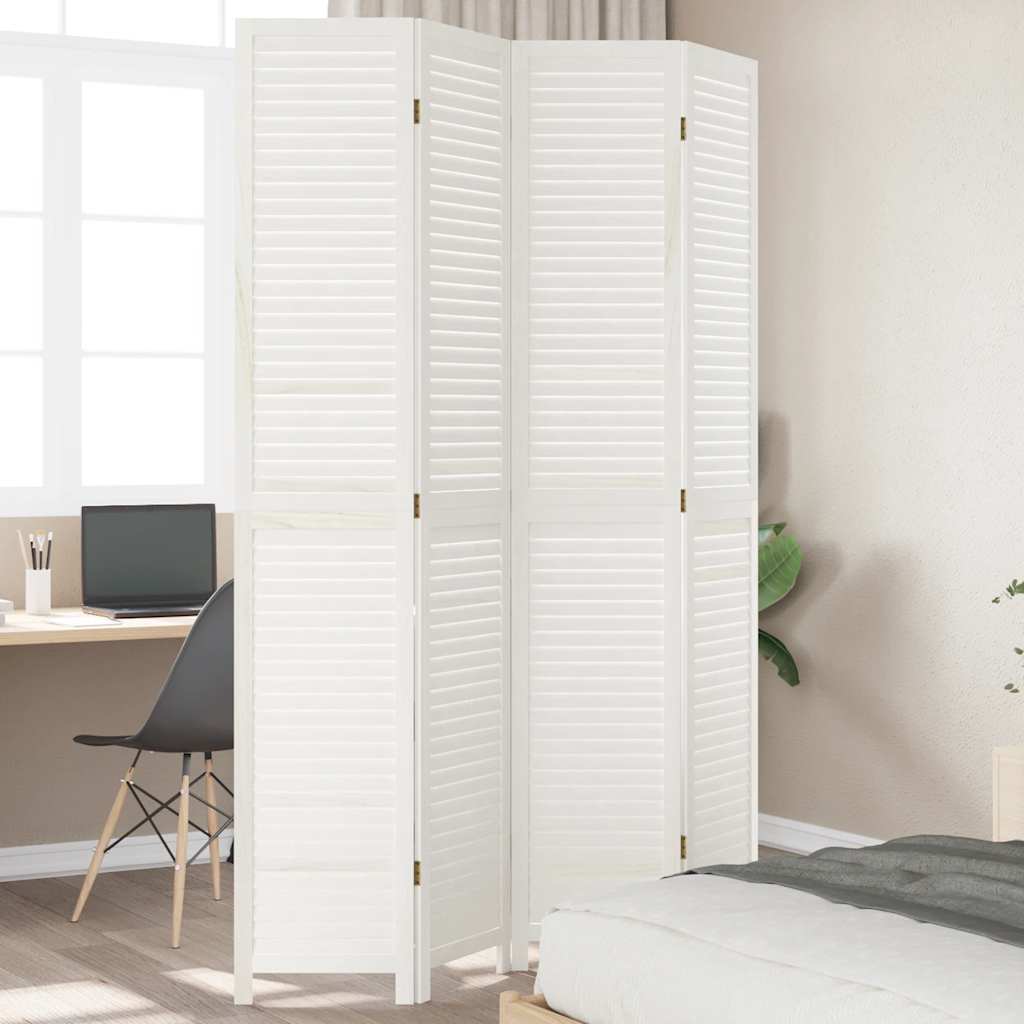 Rumdeler Paneler Massivt Kejsertræ Hvid - Variant 358836