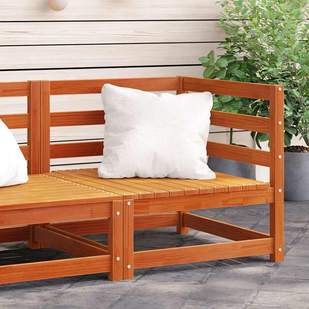 Hjørnemodul Til Havesofa 70x70x67 Cm Massivt Fyrretræ Brun