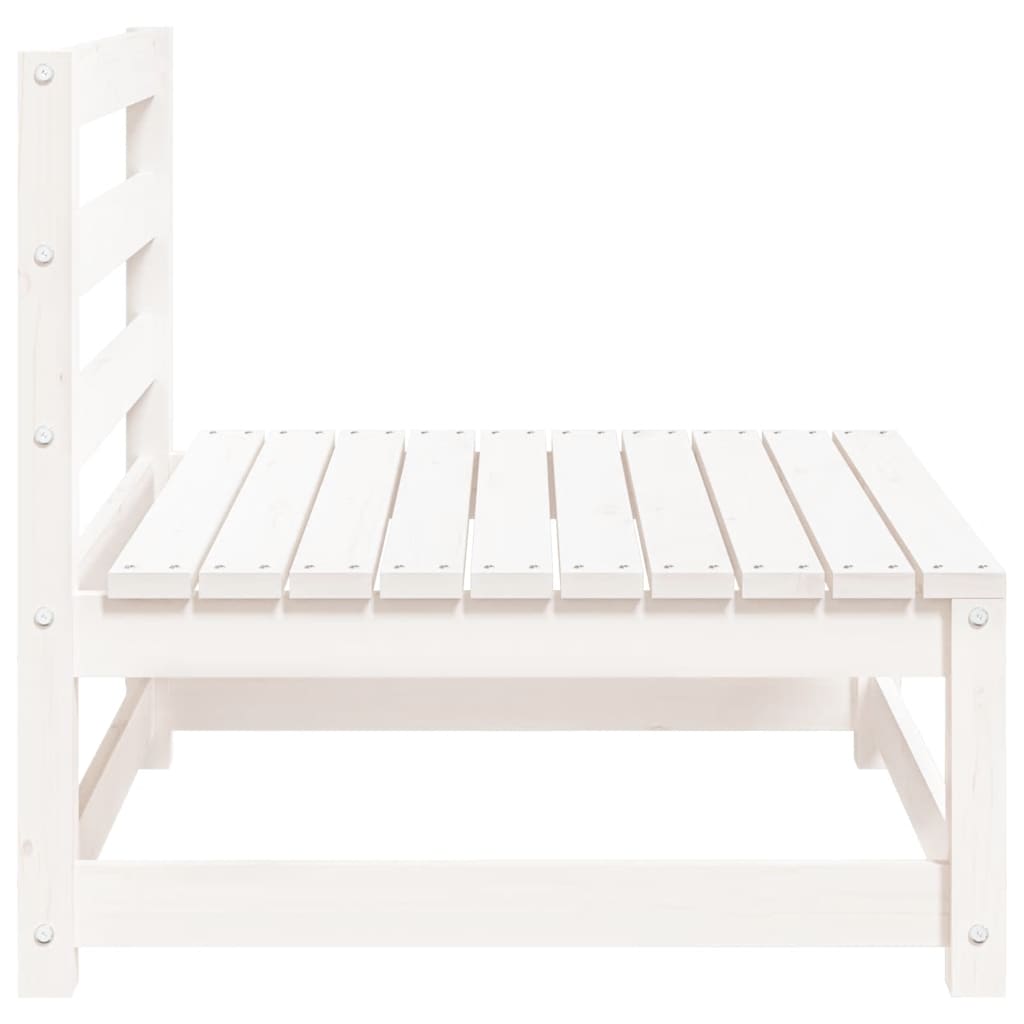 Sofamodul Til Havesofa 70x70x67 Cm Uden Armlæn Massivt Fyrretræ Hvid