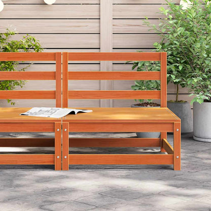 Hjørnemodul Til Havesofa Uden Armlæn 70x70x67 Cm Massivt Træ Brun