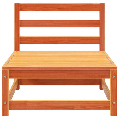 Hjørnemodul Til Havesofa Uden Armlæn 70x70x67 Cm Massivt Træ Brun