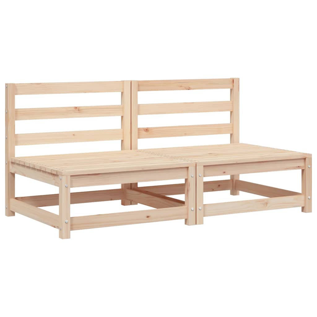 Sofamoduler 2 Stk. 70x70x67 Cm Uden Armlæn Massivt Fyrretræ