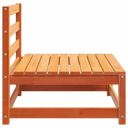 Hjørnemoduler Uden Armlæn 2 Stk. 70x70x67 Cm Massivt Træ Brun