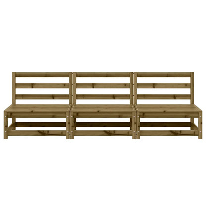 Sofamoduler 3 Stk. 70x70x67 Cm Uden Armlæn Imprægneret Fyrretræ