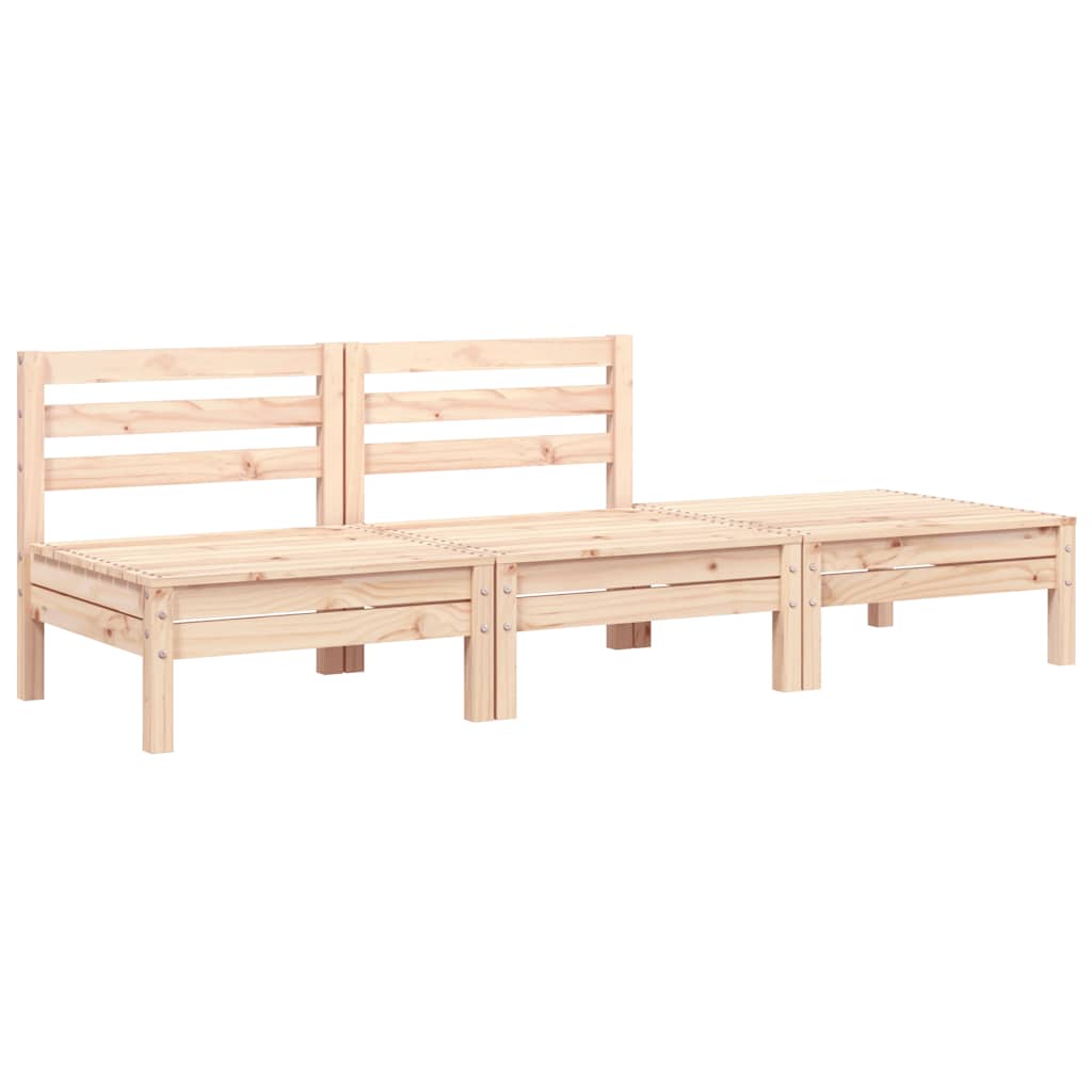 3-Personers Havesofa Massivt Fyrretræ