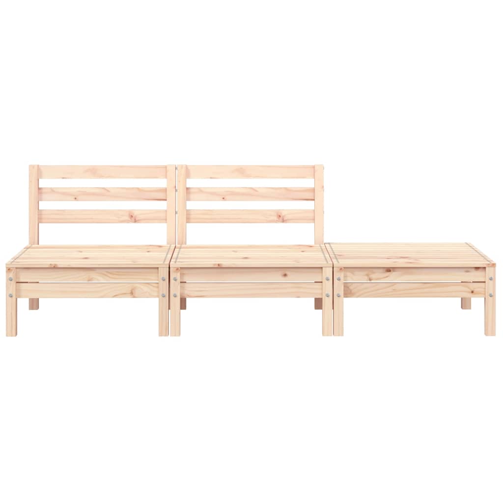 3-Personers Havesofa Massivt Fyrretræ