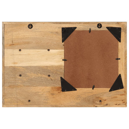Spejl Med Hylder 80x8x55 Cm Glas Og Massivt Mangotræ - Billede 3