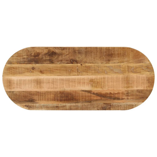 Bordplade 140X60X2,5 Cm Oval Massivt Ru Mangotræ Ru Mangotræ (Naturligt)