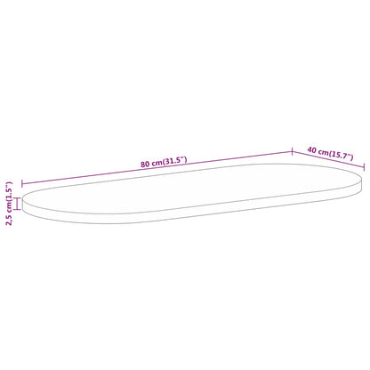 Bordplade Oval Massivt Mangotræ - Billede 8