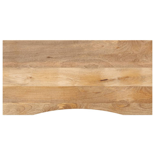 Bordplade Med Kurvet Form 120X60X2,5 Cm Ru Massivt Mangotræ Sonoma-Eg