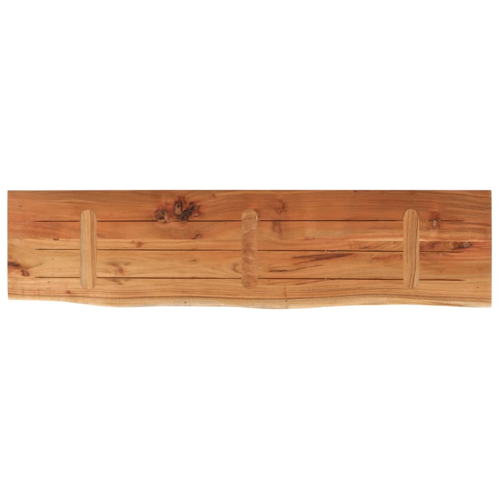 Væghylde 120x30x2,5 Cm Rektangulær Massivt Akacietræ - Billede 5