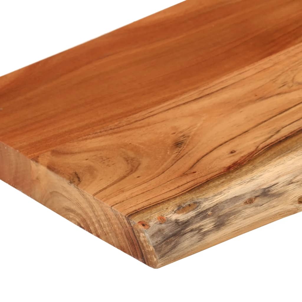 Væghylde 120x30x2,5 Cm Rektangulær Massivt Akacietræ - Billede 7