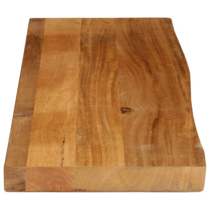 Bordplade 100x20x2,5 Cm Naturlig Kant Massivt Mangotræ - Billede 4